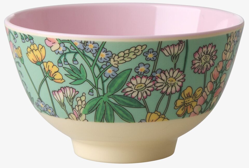 Liten Skål Lupin Print från Rice med färgglatt blomtryck