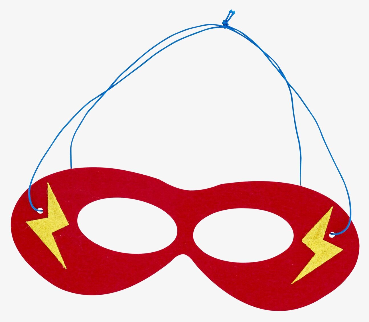 Rice Filtmask Superhjältar med röda, gula och blå detaljer