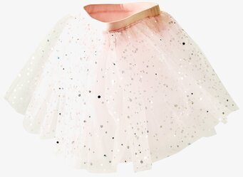 Tyllkjol Silver Dots från Rice med glittrande silverprickar