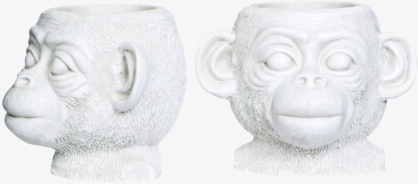 Kruka Apa Kid Vit från A Lot Decoration med detaljerad yta