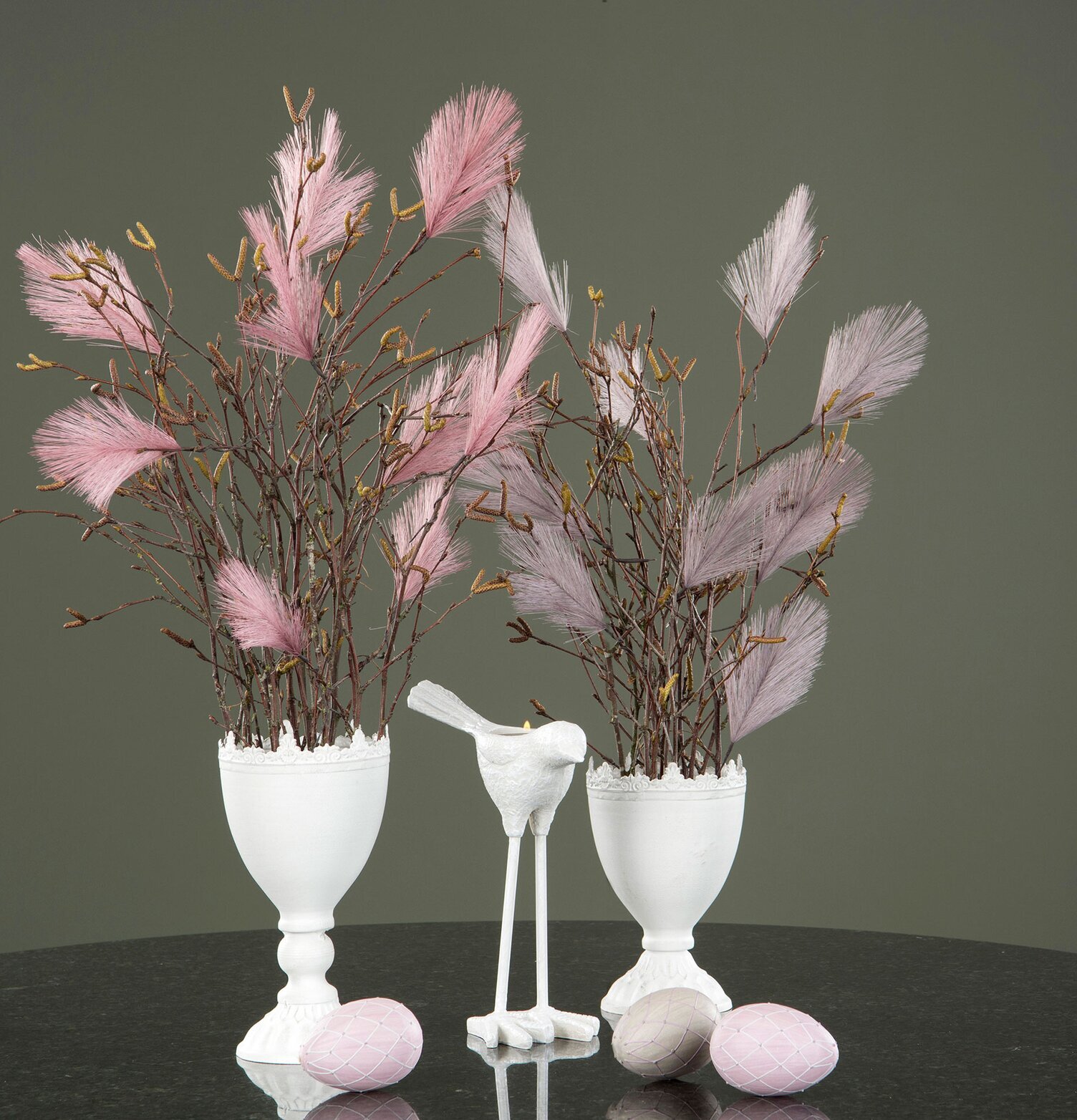 Fjäder/Tråd Grå från A Lot Decoration i elegant vårdekor