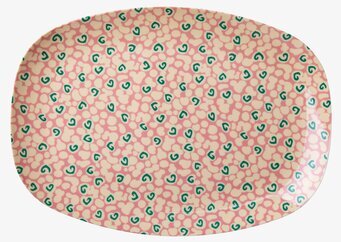 Tallrik Liquid Spots Print från Rice med unikt mönster