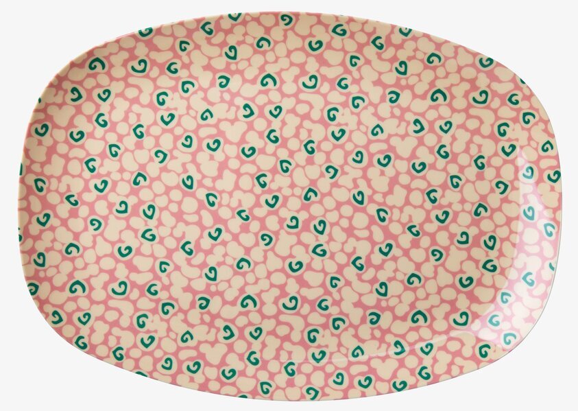 Tallrik Liquid Spots Print från Rice med unikt mönster