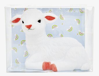 Nattlampa Lamm LED från Rice med mjukt och behagligt ljus