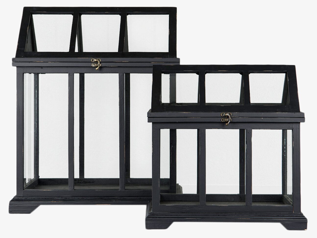 Växthus/Drivhus Svart från A Lot Decoration med glasväggar