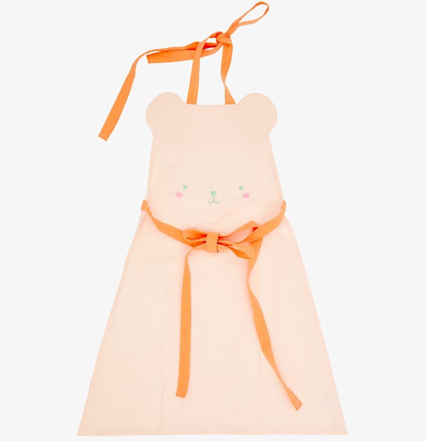 Förkläde Rosa från Rice med djuransikte och oranga band