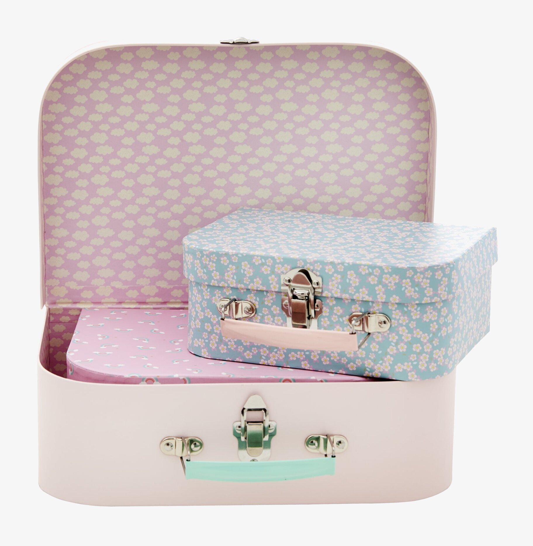 Barnväskor - Set om 3 från Rice i olika färger och mönster