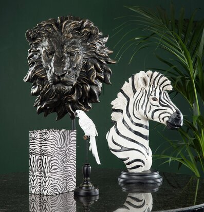 Staty Zebra Stående från A Lot Decoration på svart bas