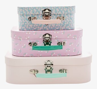 Barnväskor - Set om 3 från Rice, staplade på vit bakgrund