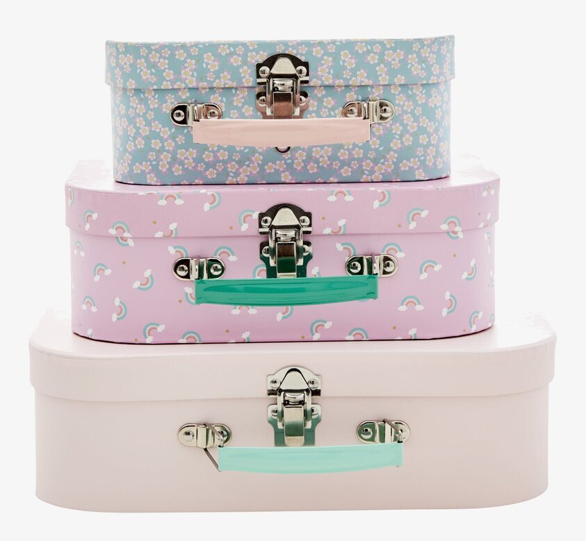 Barnväskor - Set om 3 från Rice, staplade på vit bakgrund