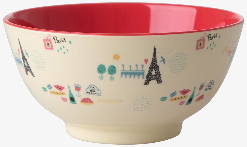Skål Paris Print från Rice med parisiska illustrationer