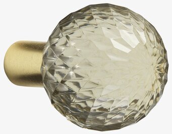 Glasknopp Champagne Rund från Cozy Living med mässingsbas