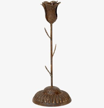 Ljusstake Tulpan från I AM Interior med rostig finish