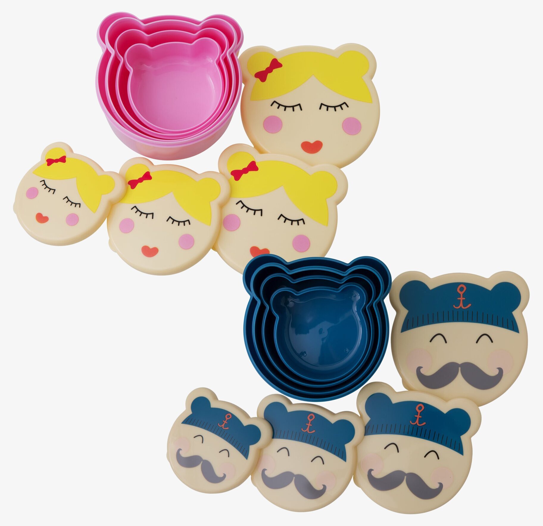 Lunchbox Pretty Face från Rice med färgglada ansikten