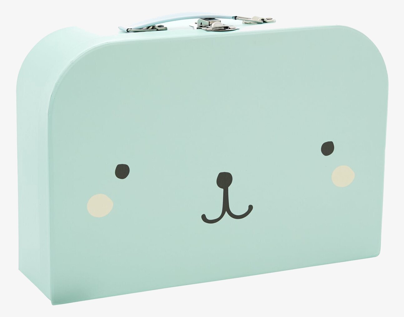 Barnväskor - Set om 3 från Rice, ljusgrön väska med ansikte