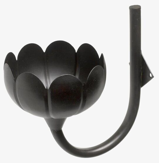 Väggljusstake Järnblomma Svart från I AM Interior