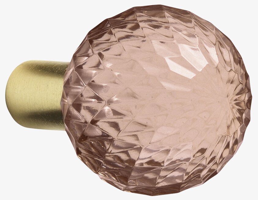 Glasknopp Rost Rund från Cozy Living med roströd glaskropp