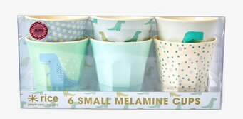 Bild av sexpack melaminmuggar med dinosaurietema