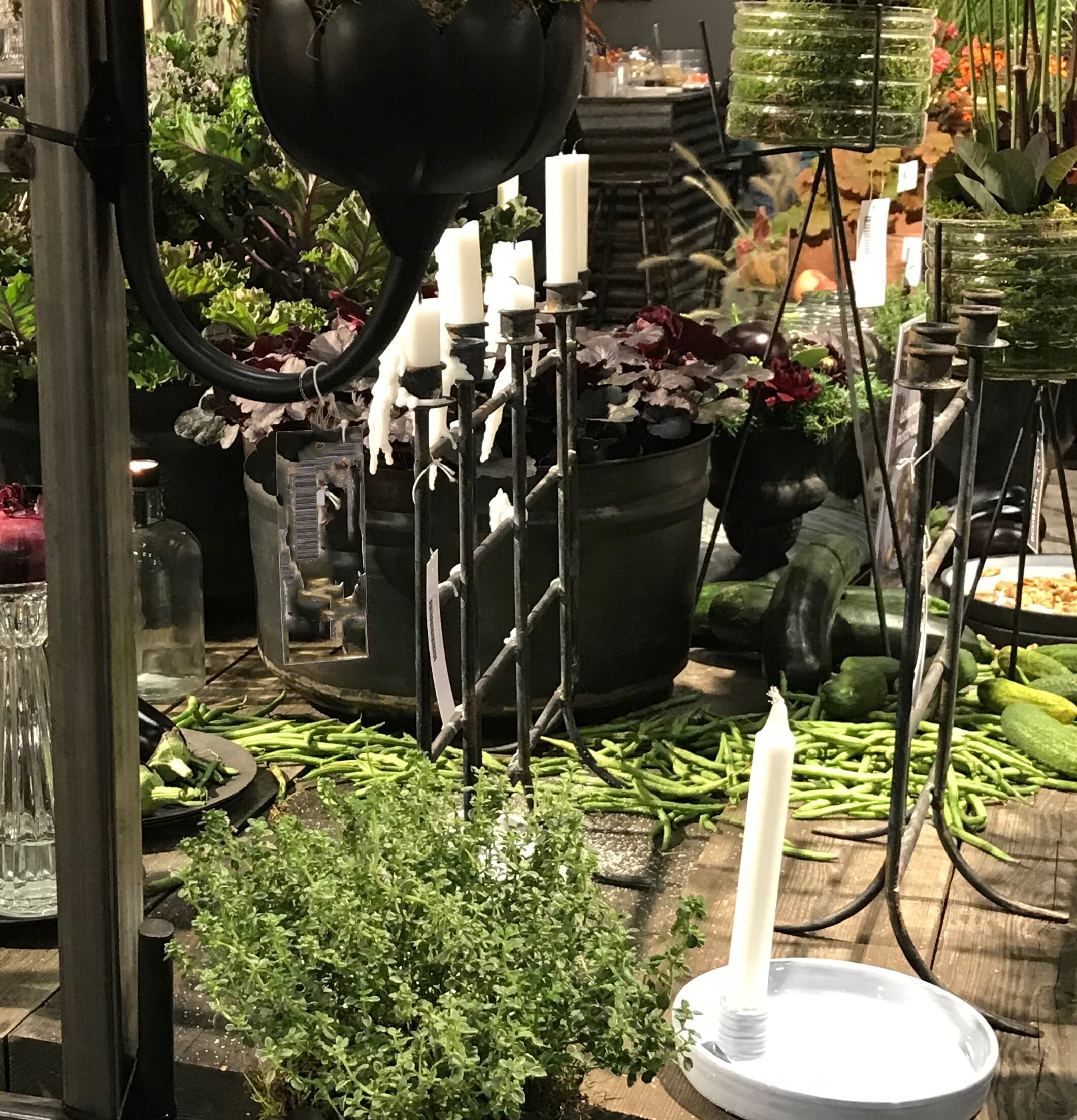 Väggljusstake Järnblomma Svart från I AM Interior i miljö