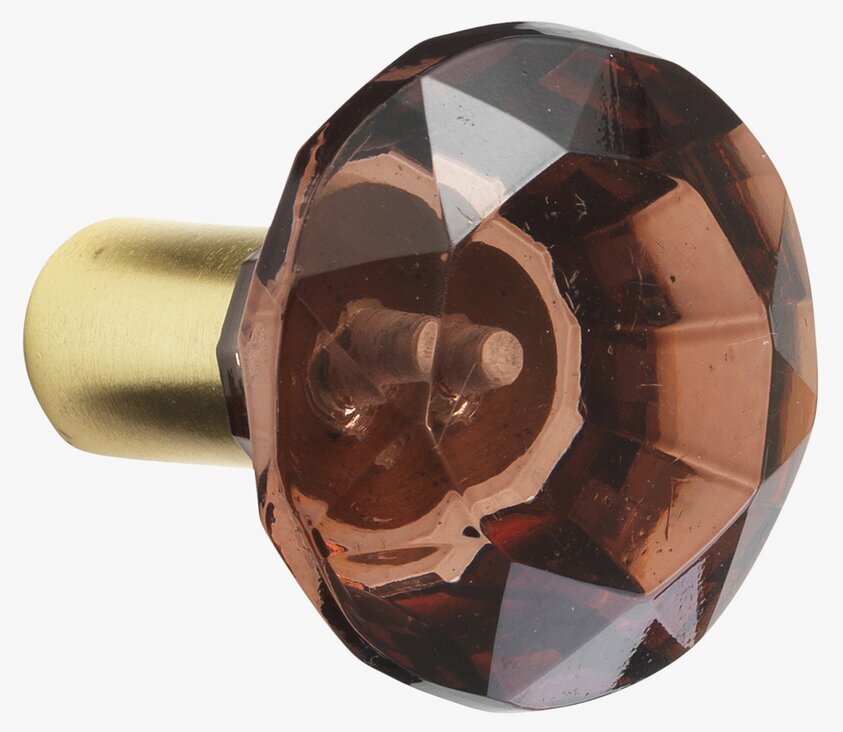 Glasknopp Rost S från Cozy Living, multifasettslipad glas