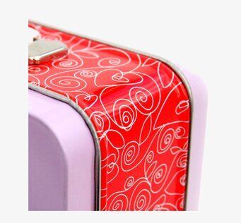 Lunchbox - Röd prinsessa från Blafre med virvlande mönster