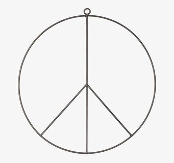 Peace Fredsmärke Ø35 cm från I AM Interior i metall