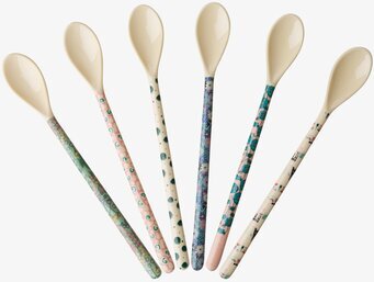 Långa Skedar - Boogie Prints från Rice i färgglada mönster