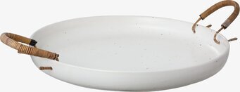 Bricka Stengods Ø 35 cm från Ernst med rottinghandtag