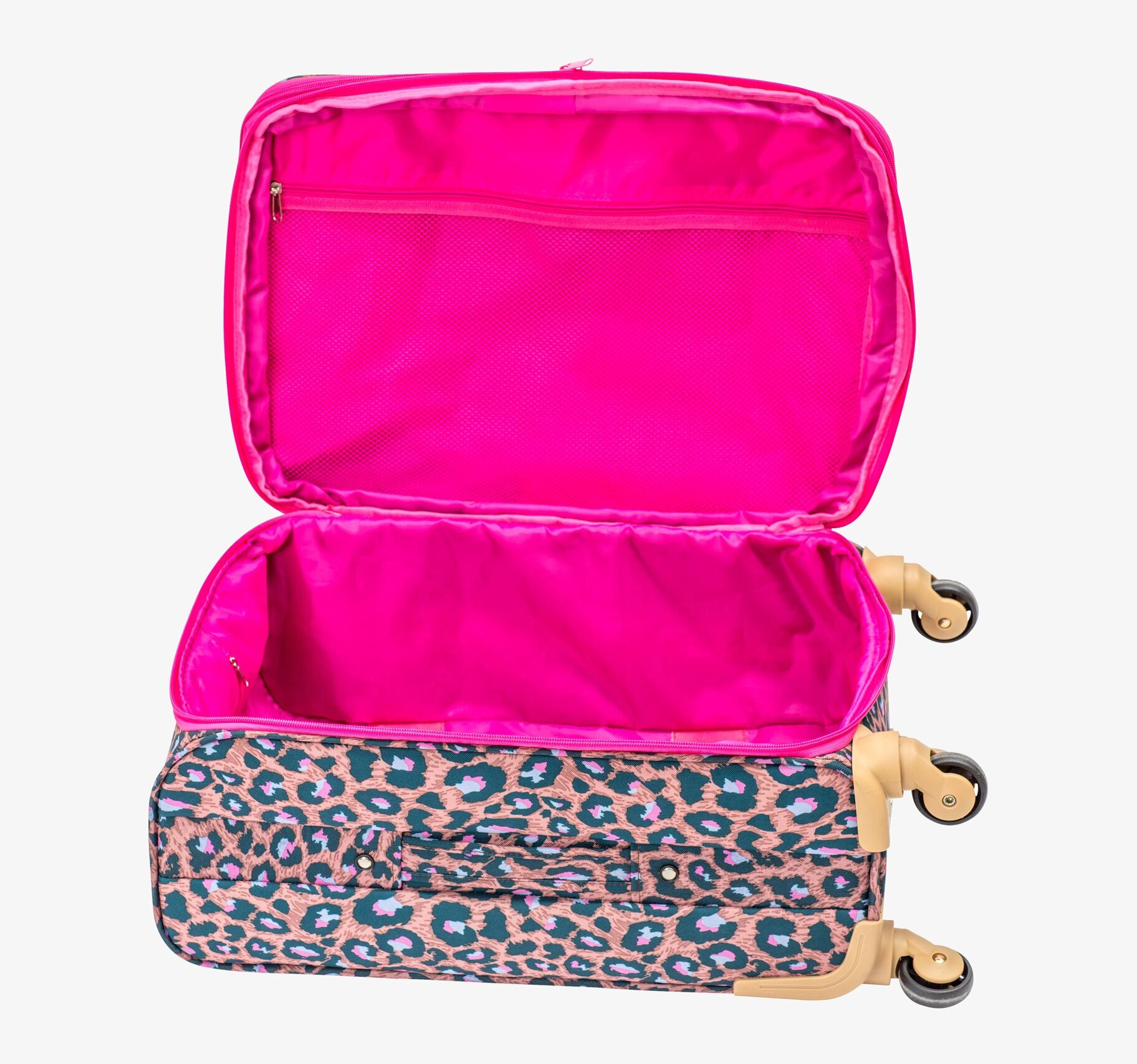 Resväska Leopard från Rice med djärvt leopardsmönster