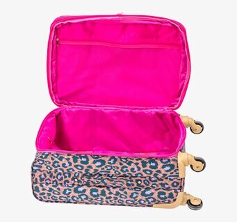 Resväska Leopard från Rice med djärvt leopardsmönster