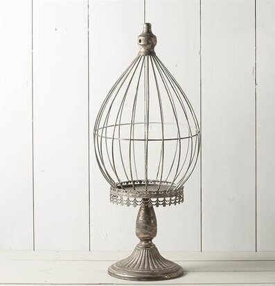 Blomsterbur Patinerad Silver från Multi Agentur på vit yta