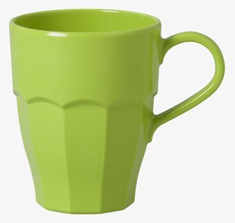 Mugg Med Handtag Grön från Rice i tåligt melaminmaterial