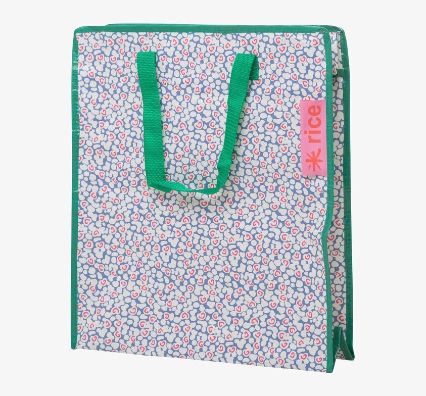 Förvaringsbag Small från Rice med livligt hjärtmönster