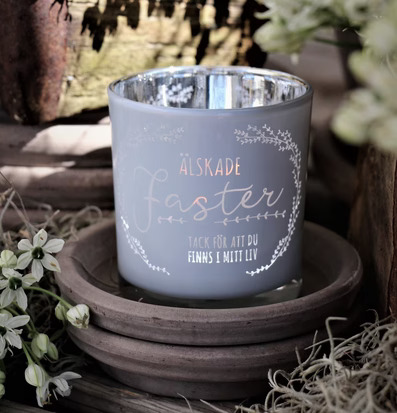 Ljuslykta Älskade Faster från Majas Cottage med spegelyta