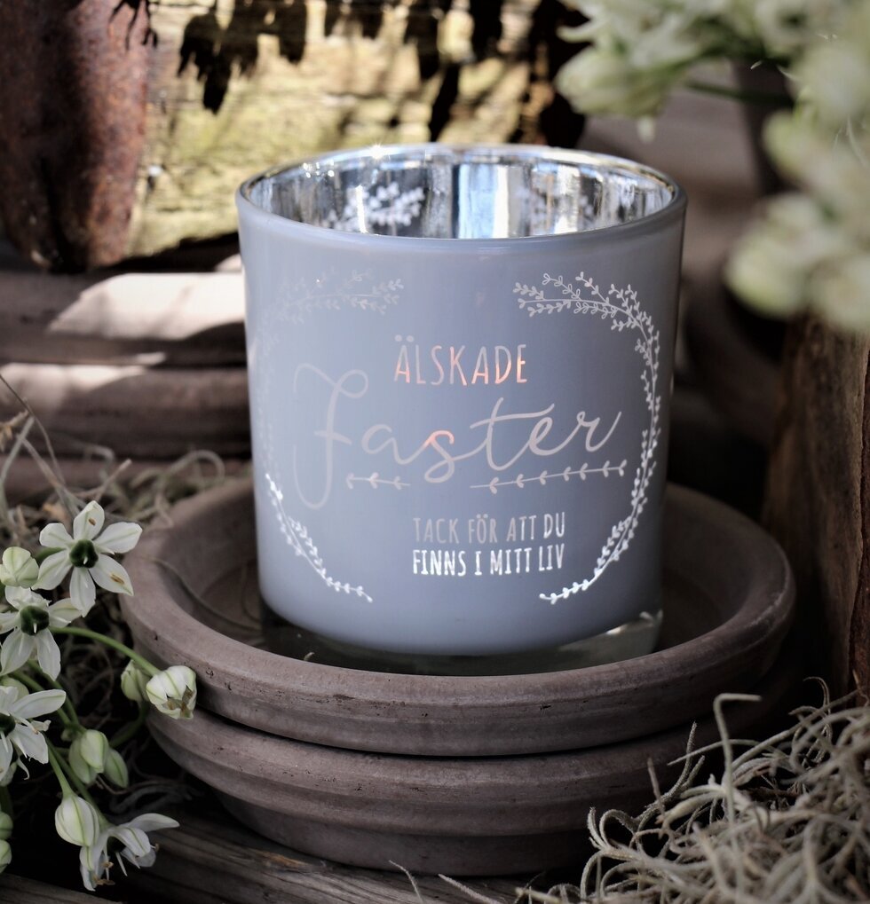 Ljuslykta Älskade Faster från Majas Cottage med spegelyta