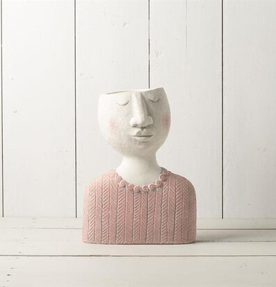 Kruka Ansikte Gammelrosa från Multi Agentur med ansiktsmotiv