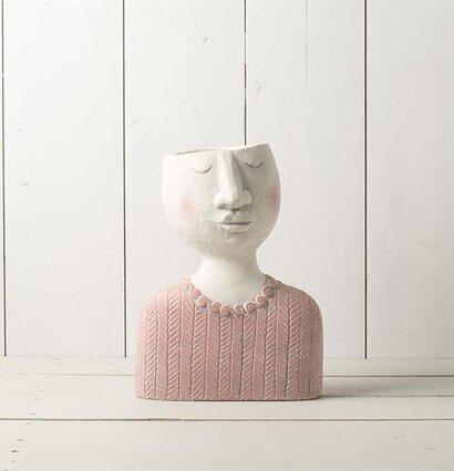 Kruka Ansikte Gammelrosa från Multi Agentur med ansiktsmotiv