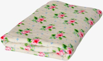 Badhandduk Cross Stitch Cream från Rice med blommigt mönster