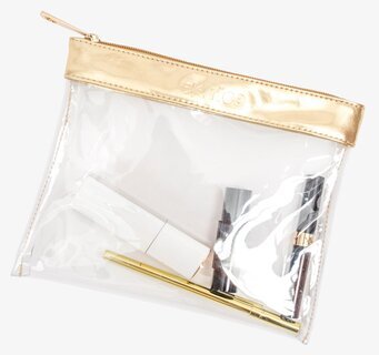 Förvaringspåse Transparent från Rice med kosmetika inuti