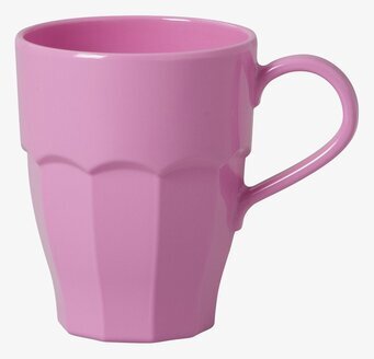 Mugg Med Handtag Rosa från Rice i ceriserosa melamin