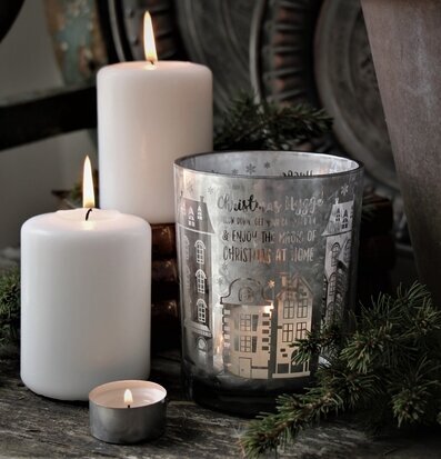 Ljuslykta Christmas Hygge Silver från Majas Cottage
