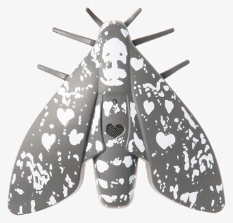 Brandvarnare Lento Svart från Jalo med fjärilsdesign