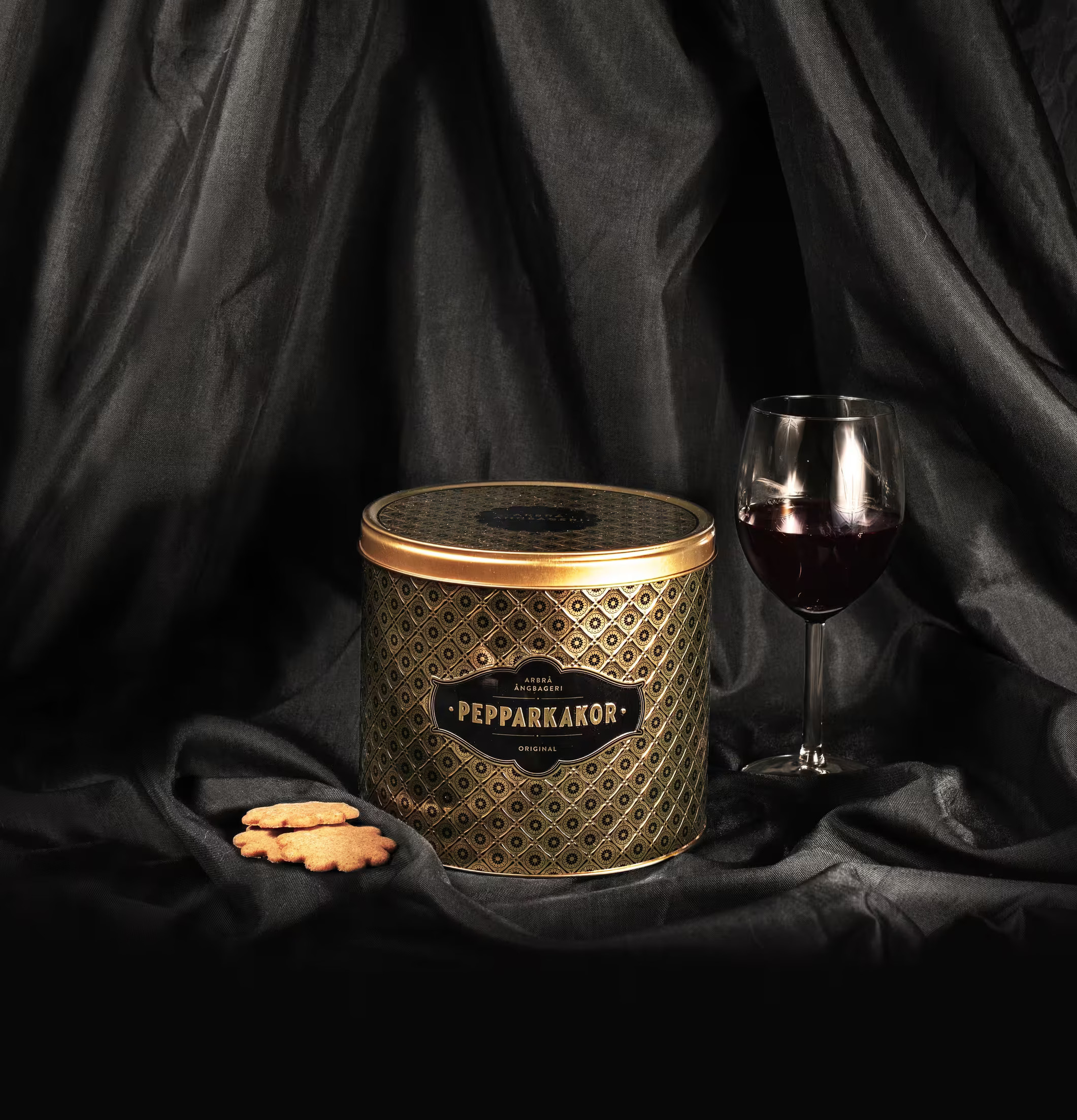 Pepparkakor 430g Guld från Finsmakeriet i lyxig plåtburk