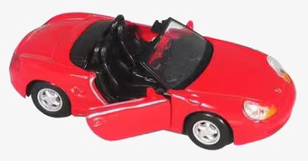 Bygg din egen Porsche från Worldwide co, röd miniatyrbil