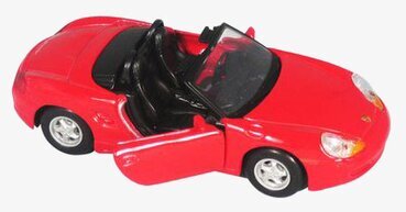 Bygg din egen Porsche från Worldwide co, röd miniatyrbil