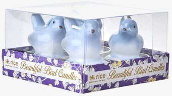 Värmeljus Fågel 4-Pack från Rice i genomskinlig plastbox