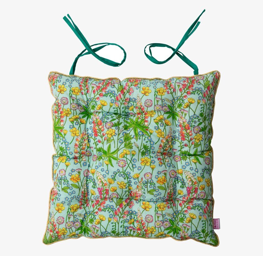 Sittdyna Lupin Print från Rice med färgglatt blommönster