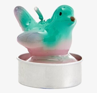 Värmeljus Fågel 4-Pack från Rice med färgglada fåglar