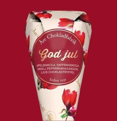God Jul - Chokladstrut från Åre Chokladfabrik med julmotiv