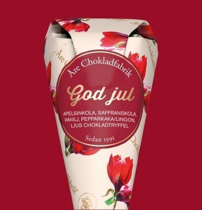 God Jul - Chokladstrut från Åre Chokladfabrik med julmotiv